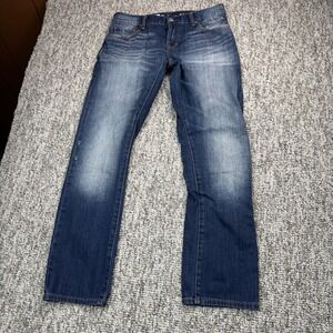 Gap 1969 Sexy Boyfriend Jeans Womens 24R Fits 28x27 Japanese Selvedge Blue Denim